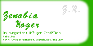 zenobia moger business card